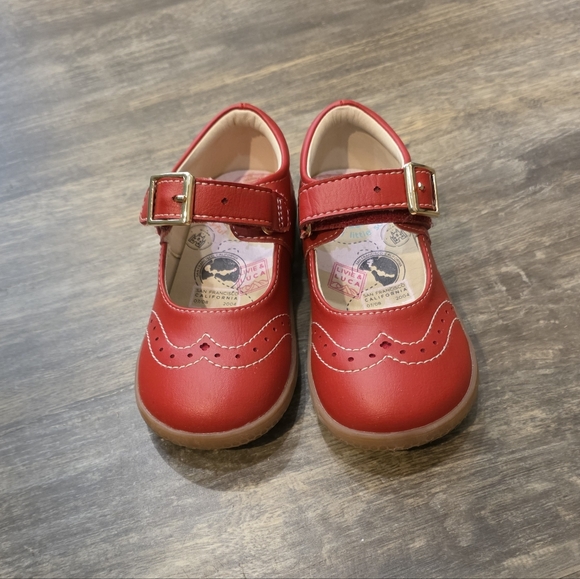 Livie & Luca Other - Livie & Luca Size 8 Toddler Red Mary Jane Kids Shoes with Buckle